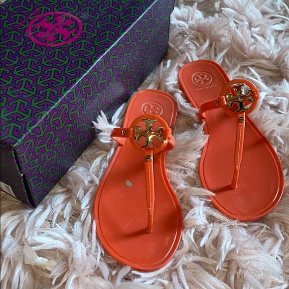 Tory Burch Mini Miller Jelly in Coral - Picture 1 of 7